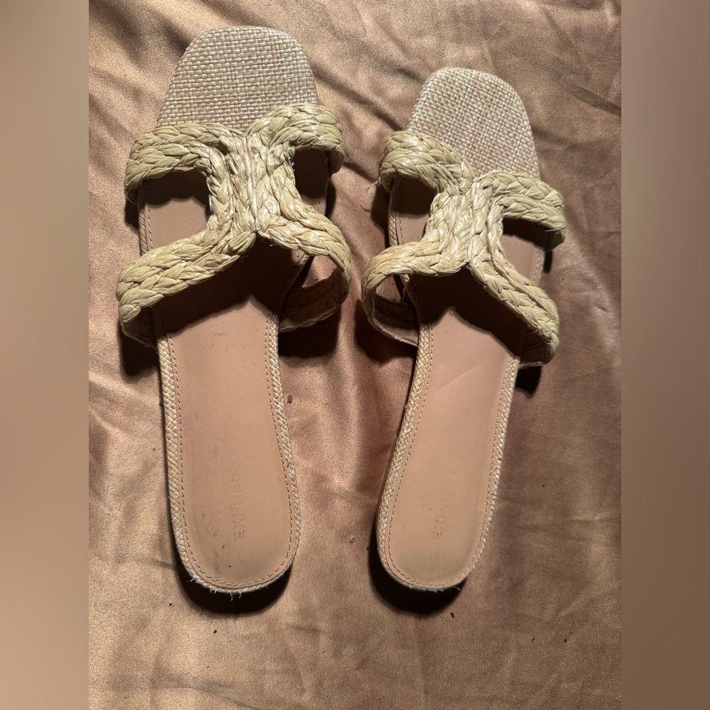 EXPRESS woven slide sandals Size 10 Pre owned